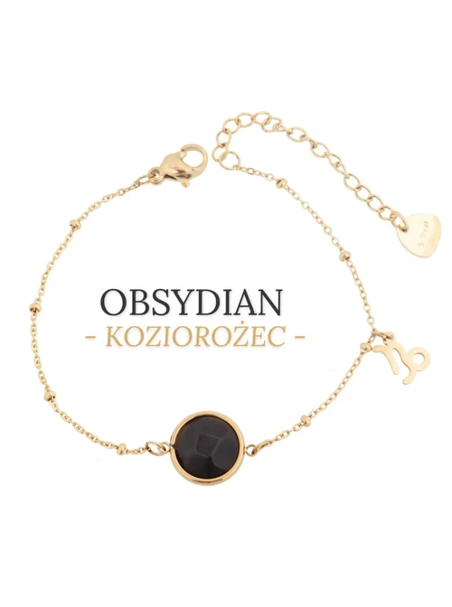 Bransoletka Koziorożec, Obsydian S1V72860-12Z