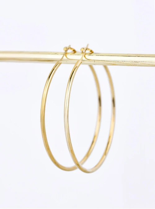 Kolczyki koła (5cm), stal pozłacana S201194Z00