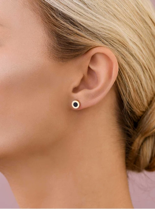 Kolczyki kółeczka, emalia, złoty S2V71263-3Z