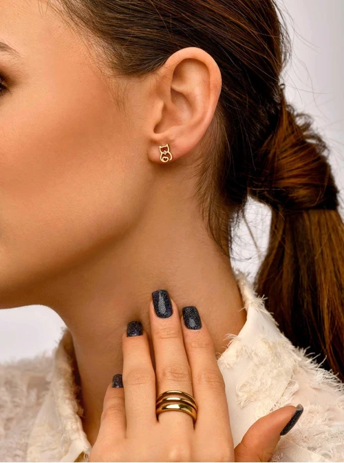 Kolczyki kotek, kolor złoty S2V71678-Z