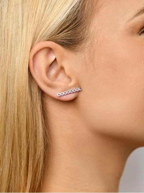 Kolczyki kryształki, jasny różowy S2V71638-3S