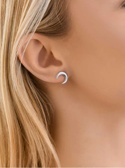 Kolczyki księżyc, kolor srebrny S2V71701-S