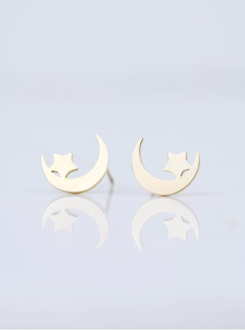 Kolczyki księżyc, kolor złoty S2V71816-Z