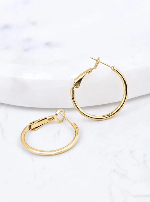 Kolczyki małe kółka, złoty (2,5cm) S201196Z00