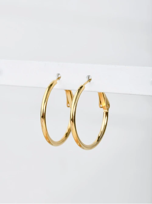 Kolczyki małe kółka, złoty (2,5cm) S201196Z00