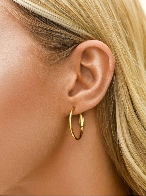 Kolczyki małe kółka, złoty (2,5cm) S201196Z00