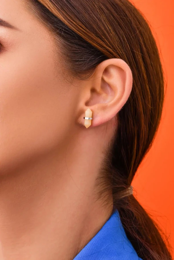 Kolczyki Cytryn, srebrny S2V72328-7S