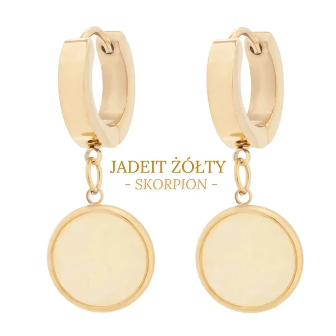 Kolczyk Skorpion, Jadeit Żółty, złoty S2V72400-11Z
