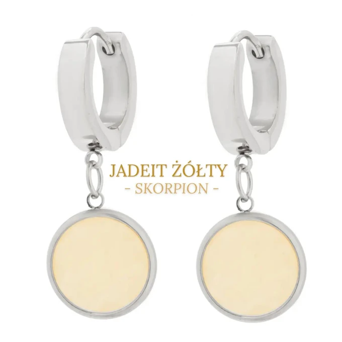 Kolczyki Skorpion, Jadeit Żółty S2V72400-11S