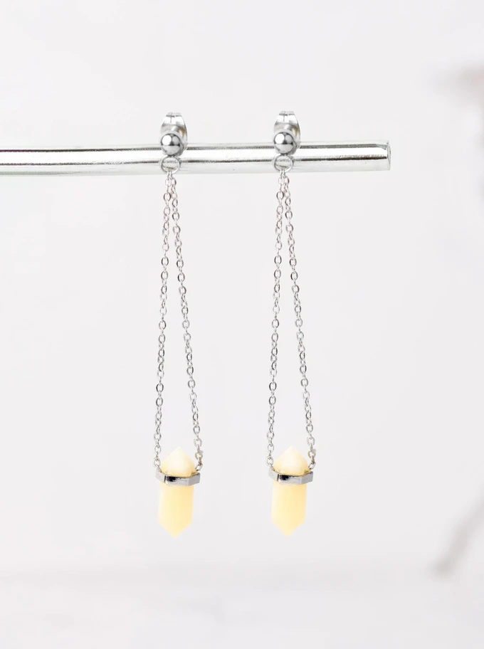 Kolczyki Cytryn, srebrny S2V72316-7S