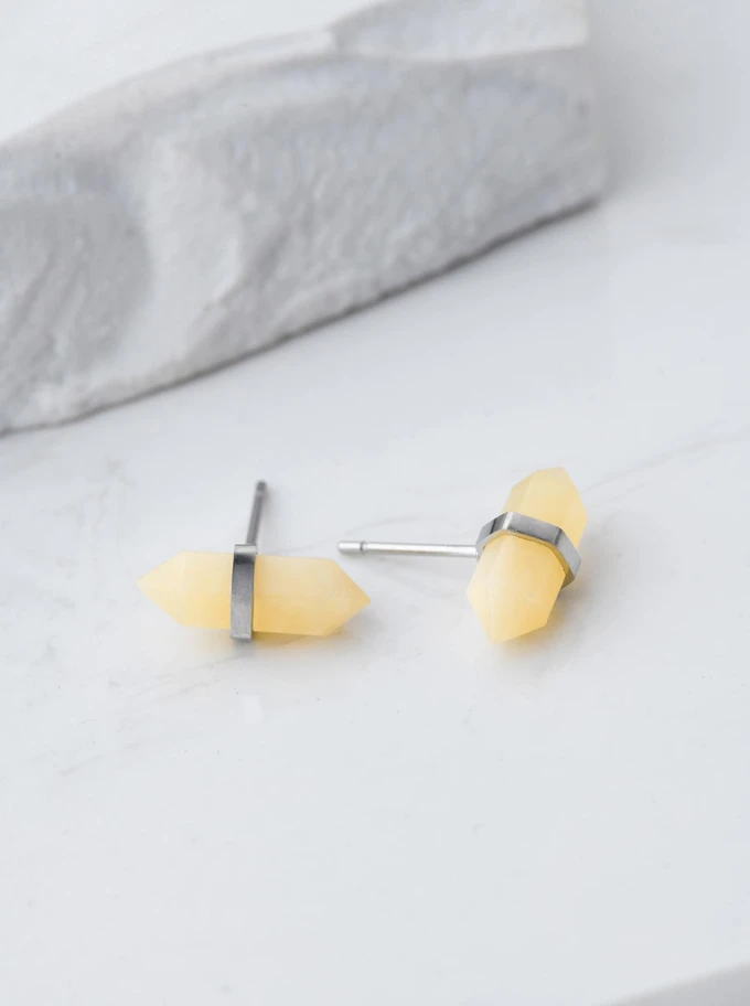 Kolczyki Cytryn, srebrny S2V72328-7S