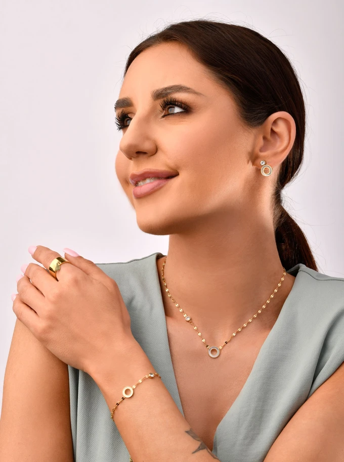 Naszyjnik kółeczko, kolor złoty S300354Z02