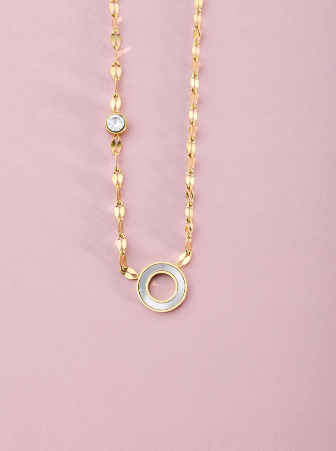 Naszyjnik kółeczko, kolor złoty S300354Z02