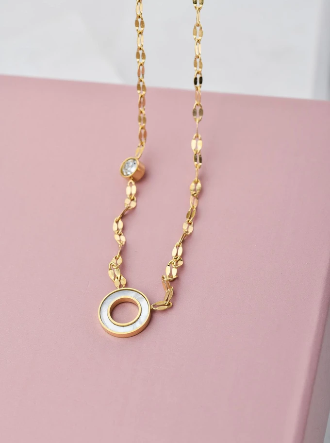 Naszyjnik kółeczko, kolor złoty S300354Z02