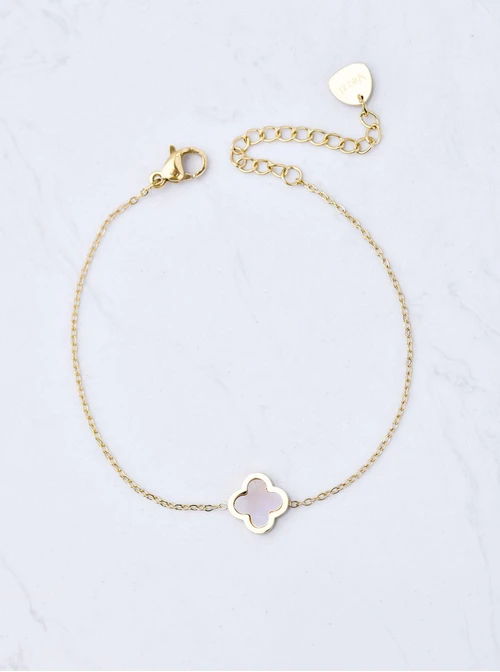 Bransoletka koniczynka, kolor złoty S100455Z02