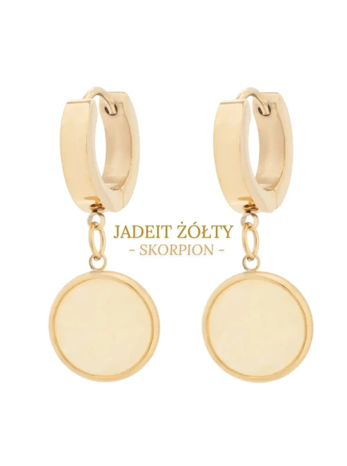 Kolczyk Skorpion, Jadeit Żółty, złoty S2V72400-11Z