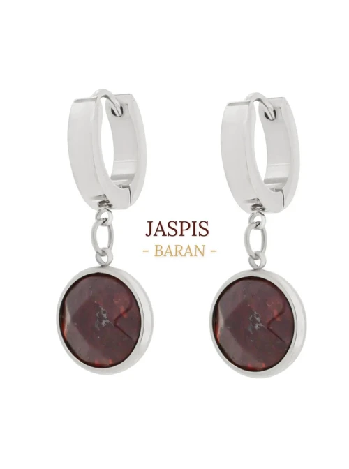 Kolczyki  Baran, Jaspis, srebrny S2V72400-5S