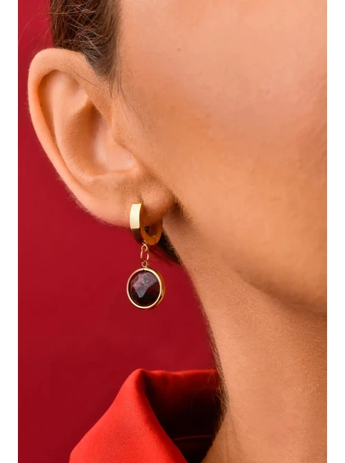 Kolczyki Baran, Jaspis, złoty S2V72400-5Z