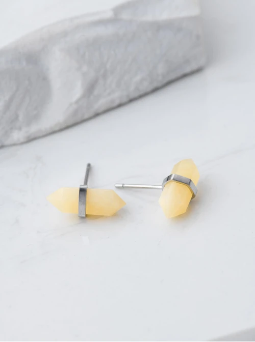 Kolczyki Cytryn, srebrny S2V72328-7S