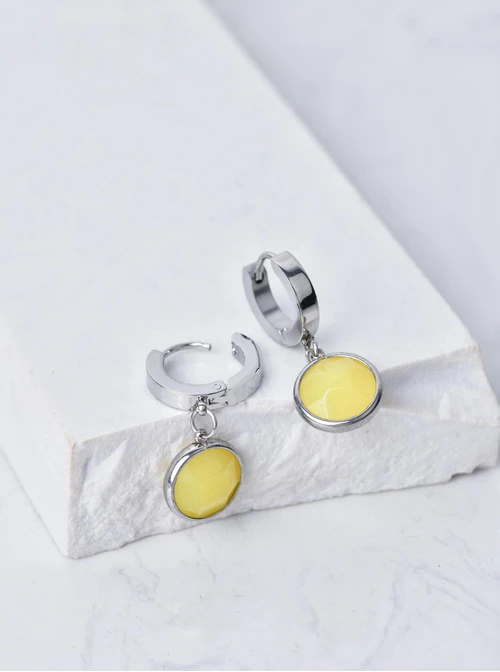 Kolczyki Lew,Cytryn, srebrny S2V72400-4S