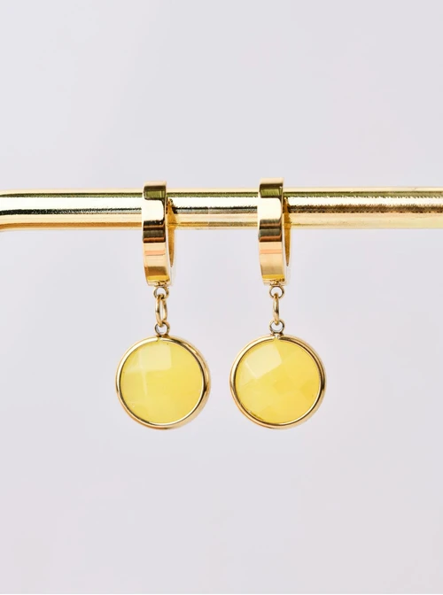 Kolczyki Lew, Cytryn, złoty S2V72400-4Z