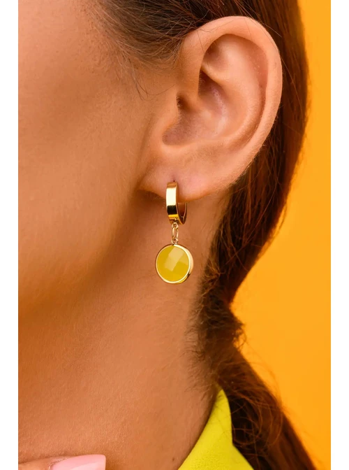 Kolczyki Lew, Cytryn, złoty S2V72400-4Z