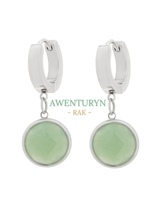 Kolczyki Rak, Awenturyn, srebrny S2V72400-9S