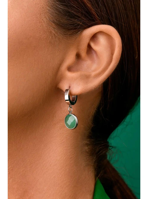 Kolczyki Rak, Awenturyn, srebrny S2V72400-9S