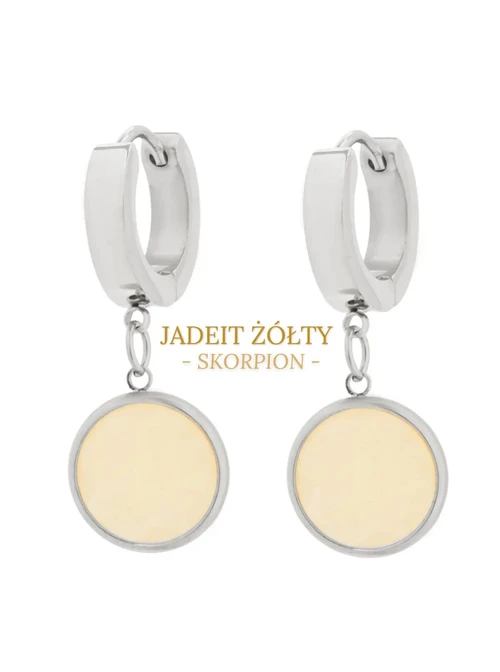 Kolczyki Skorpion, Jadeit Żółty S2V72400-11S