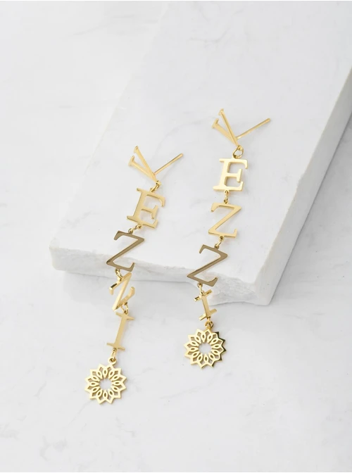 Kolczyki VEZZI, kwiatki, kolor złoty S2V72272-Z