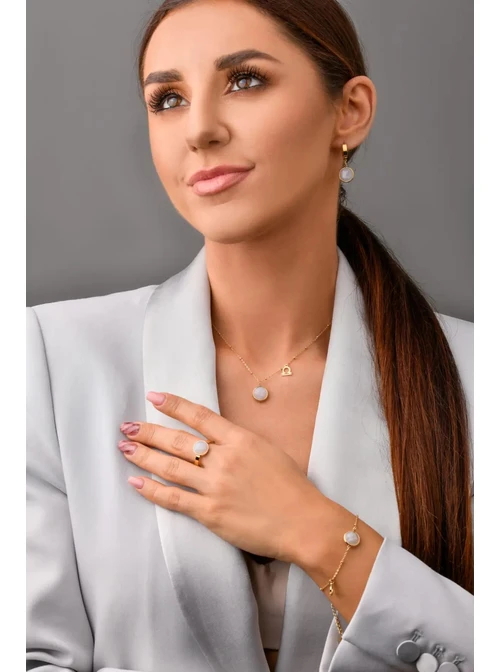 Kolczyki Waga, Opal, złoty S2V72400-6Z