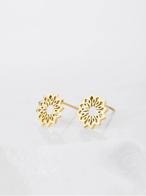 Kolczyki kwiatuszek, kolor złoty S2V72276-Z