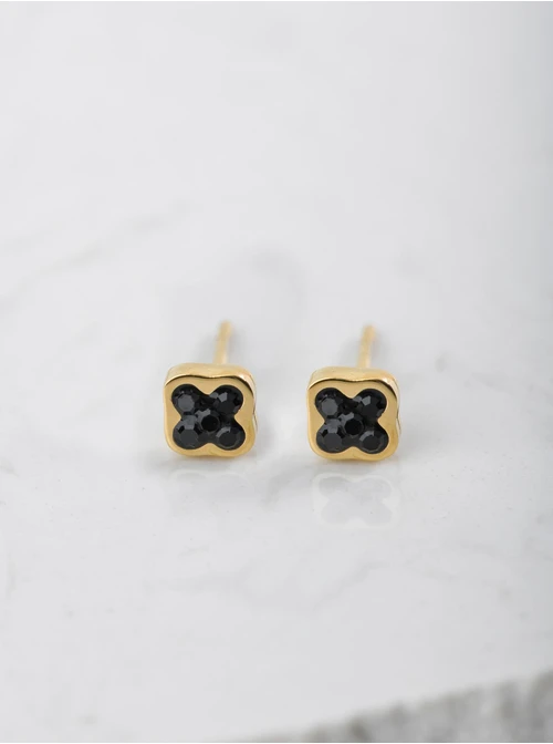 Kolczyki malutkie koniczynki, złoty S2V72060-Z