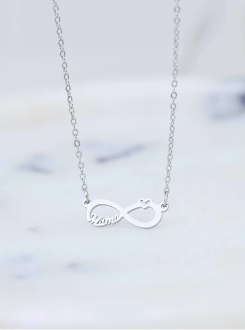 Naszyjnik Mama, nieskończoność, srebrny S300357S00