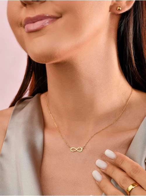 Naszyjnik Mama, nieskończoność, złoty S300357Z00