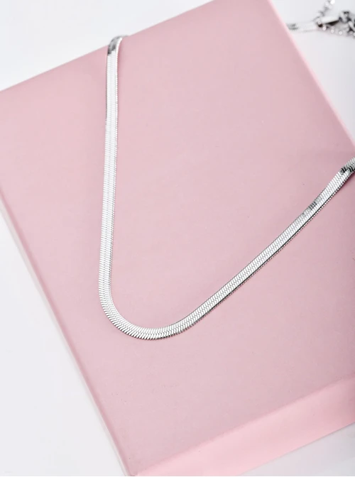 Naszyjnik cienka żmijka, srebrny S300363S00