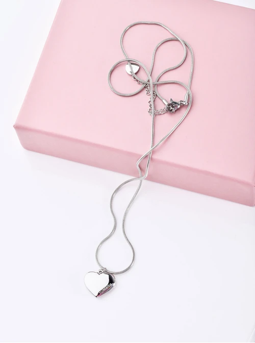 Naszyjnik serce, Mama, srebrny S300359S00