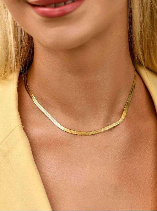 Naszyjnik żmijka, kolor złoty S300364Z00