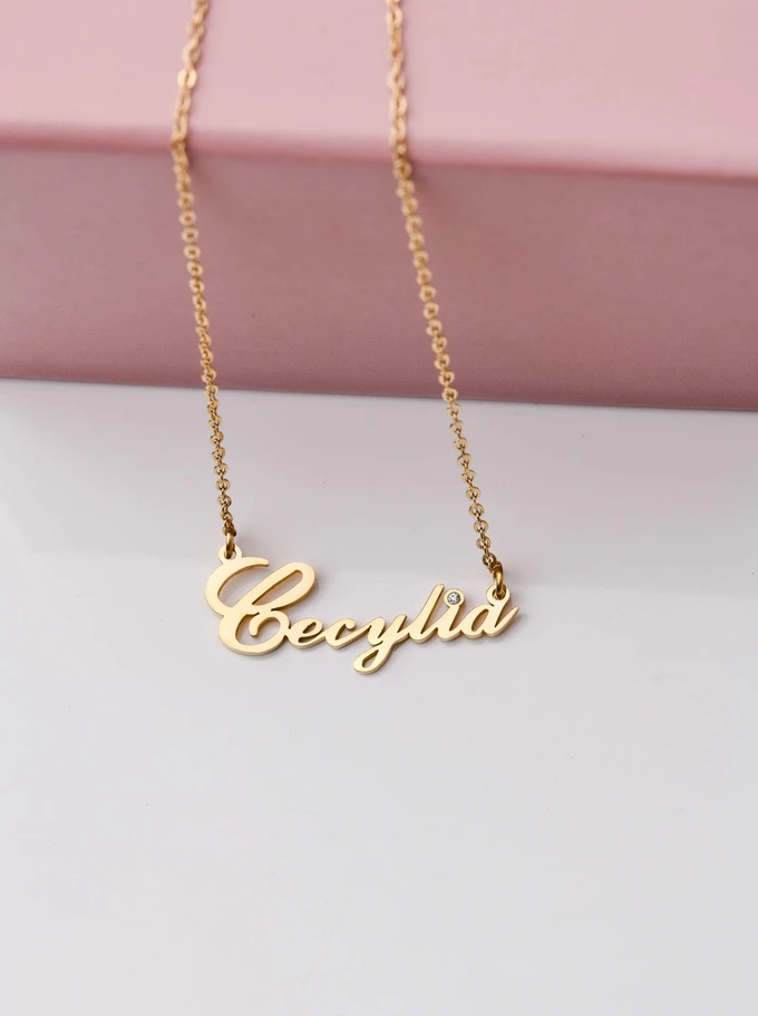 Naszyjnik imię Cecylia, złoty S300119Z0