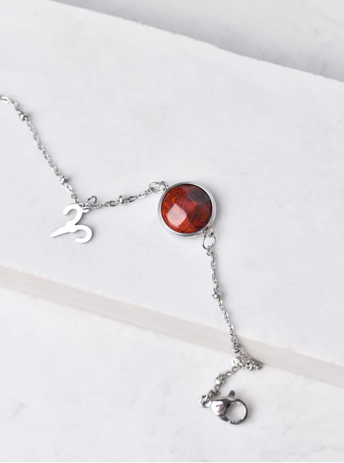 Bransoletka Baran, Jaspis, srebrny S1V72860-5S