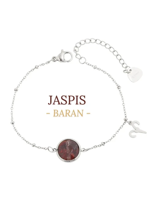 Bransoletka Baran, Jaspis, srebrny S1V72860-5S