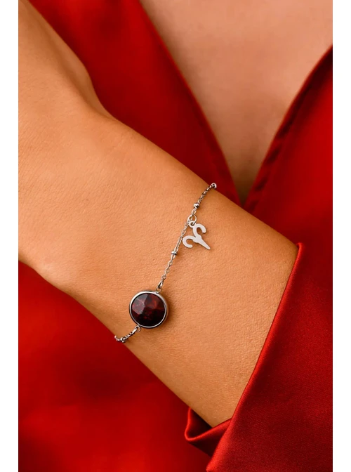 Bransoletka Baran, Jaspis, srebrny S1V72860-5S