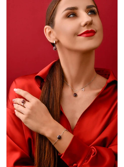 Bransoletka Baran, Jaspis, srebrny S1V72860-5S