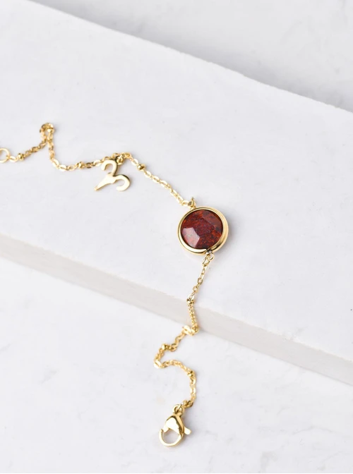 Bransoletka Baran, Jaspis, złoty S1V72860-5Z