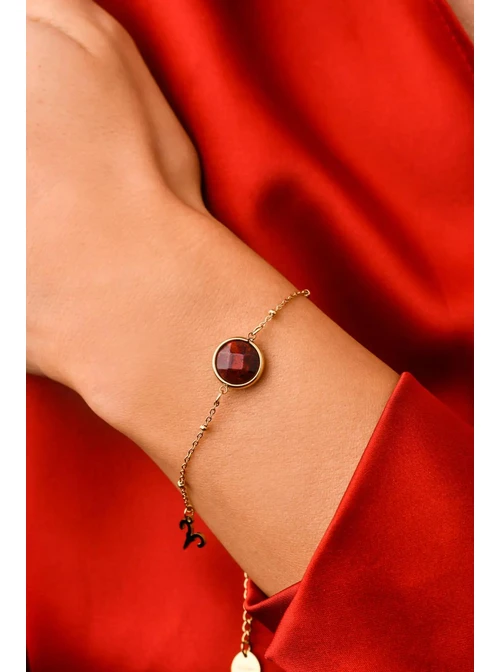 Bransoletka Baran, Jaspis, złoty S1V72860-5Z