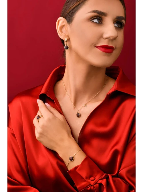 Bransoletka Baran, Jaspis, złoty S1V72860-5Z