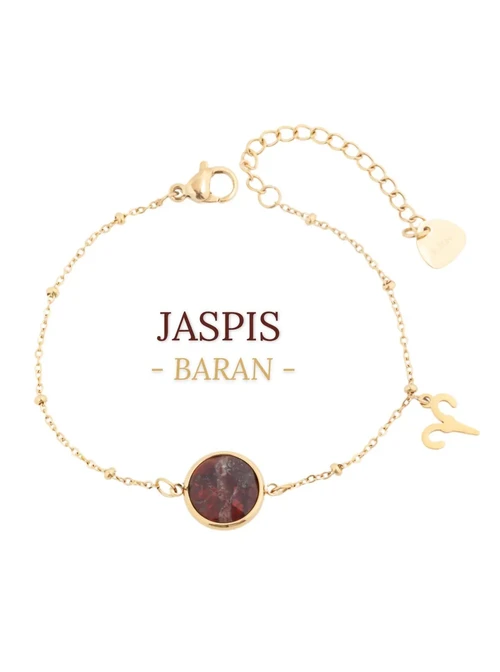 Bransoletka Baran, Jaspis, złoty S1V72860-5Z