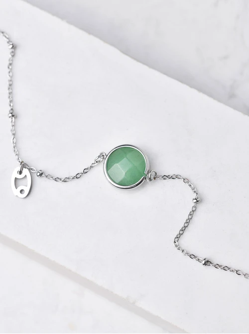 Bransoletka Rak, Awenturyn, srebrny S1V72860-9S