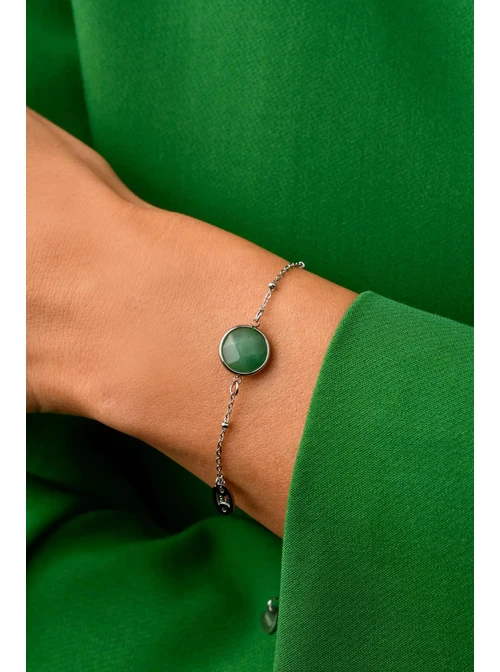 Bransoletka Rak, Awenturyn, srebrny S1V72860-9S