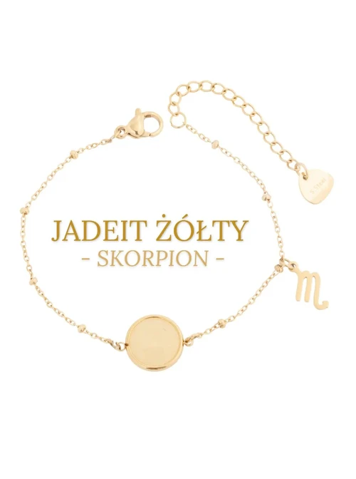 Bransoletka Skorpion, Jadeit Żółty S1V72860-11Z